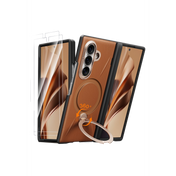 Torras Samsung Galaxy Z Fold 8 Ultra Ostand Q3 VegSkin 2 Adet Ekran Koruyuculu Magsafe Kılıf - Kahverengi
