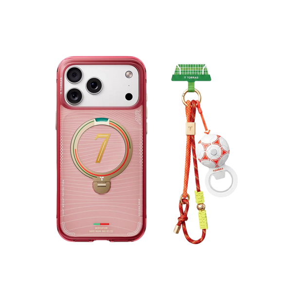 Torras World Cup Edition Futbol Topu Tasarımlı Anahtarlık Telefon Askısı - Turuncu